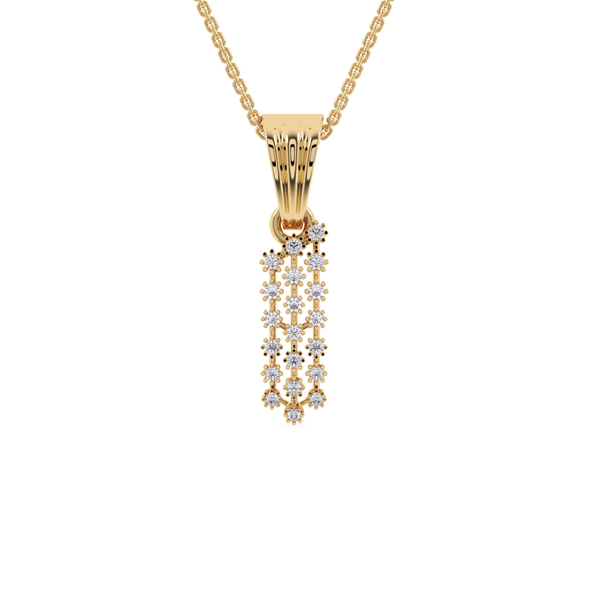 Dazzling Layer Style Diamond Bridal Pendant